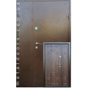 Двери Арка Металл/МДФ (Оптима, 2 трубы)