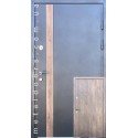 Двері Метал/МДФ Лофт зі склопакетом (термоміст)