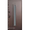 Двери входные Scandi Glass 8019 наждак коричневый Antifrost 20 PRO SteelGuard