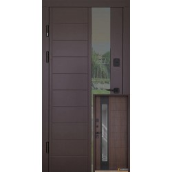 Входные двери UFO Abwehr краска коричневая (RAL 8019) / ТО
