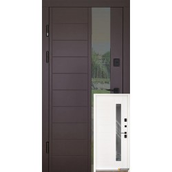 Входные двери UFO Abwehr краска коричневая (RAL 8019)