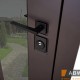 Входные двери UFO Abwehr краска коричневая (RAL 8019) / Vinorit белый