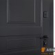 Входные двери Scandi Abwehr краска серая (RAL 7021) / Vinorit белый
