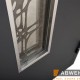 Вхідні двері Solid Glass Abwehr сіра фарба 7021T / дуб полярний Vinorit