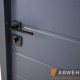 Вхідні двері Solid 76 Abwehr сіра фарба 7021T / Антрацит Vinorit