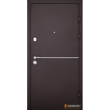 Вхідні двері Solid 76 Abwehr фарба коричнева 8019T / Венге Vinorit