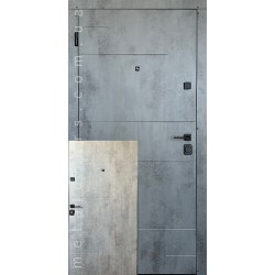 Входные двери Дуэт бетон серый Редфорт