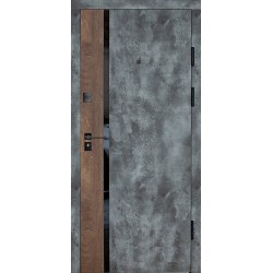 Вхідні двері Магда 632/605 (Тип 3.2) Сланець темний + спил дерева коньячний