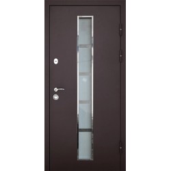 Входные двери СТ-101 RAL 8019 / Дуб бронзовый