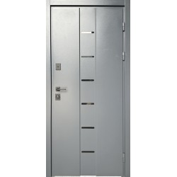 Двери входные Ника серые RAL 7024 / цемент маренго Редфорт Металл/МДФ
