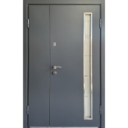 Двері Метал/МДФ 1200 мм зі склопакетом (термоміст)