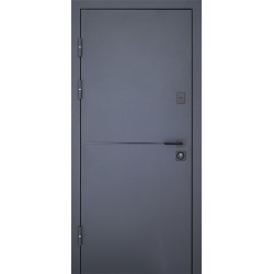 Вхідні двері Artiz СТ-107 Сірий RAL 1450 / Біле дерево