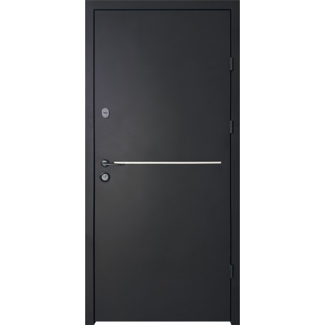 Входная дверь City Light 1 RAL 9005 муар/астровайт