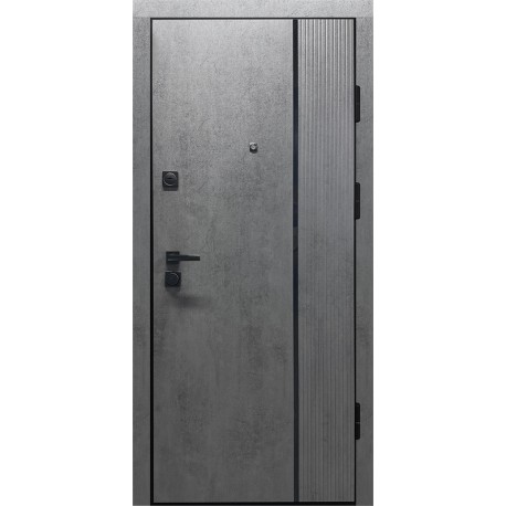 Входная дверь City Style 1 бетон темный/бетон серый