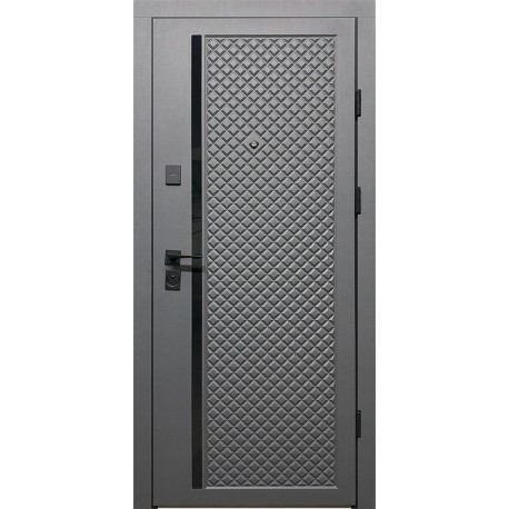 Входная дверь City Max 1 антрацит/белый супермат