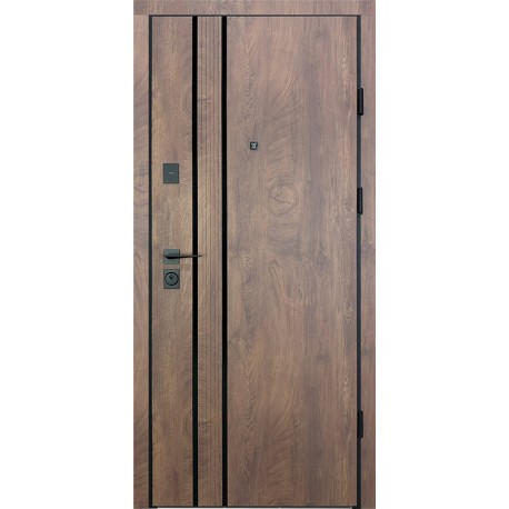 Входная дверь City Max 2 спил дерева коньячный/спил дерева медовый