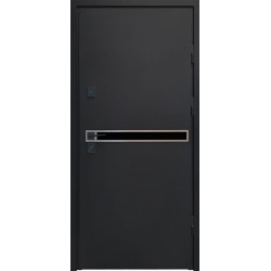 Входная дверь City Pro 1 RAL 9005 муар/белый супермат