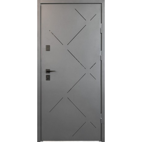 Входная дверь City Pro 3 RAL 7016 текстура/бетон антрацит