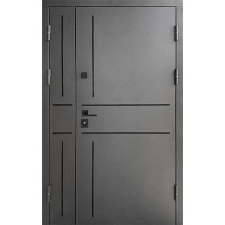 Вхідні двері Artiz СТ-104 1200 мм Сірий RAL 1450 / Дуб портовий