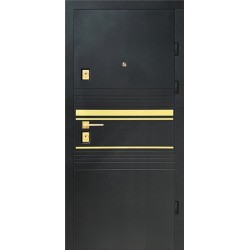 Вхідні двері Artiz БТ-41 Чорна шагрень / Мереживо біле