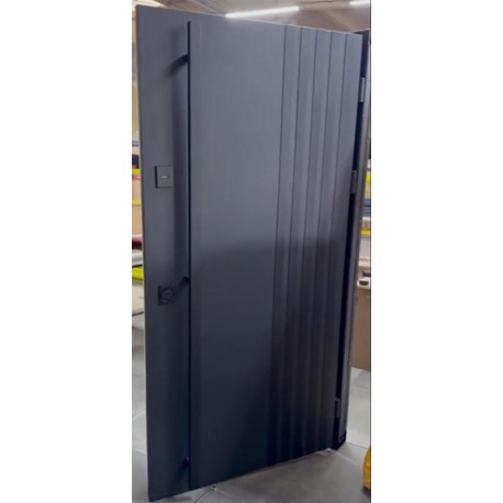 Входные двери Artiz ТР-2 RAL 7021 / Белый матовый