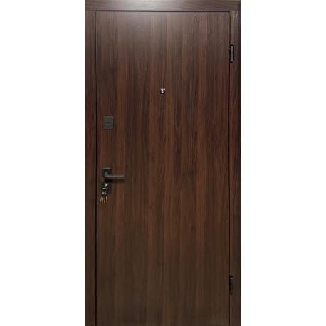 Двері вхідні Гладь Оптима лайт Redfort Темний горіх