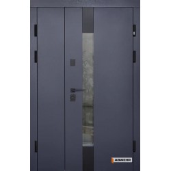 Входная дверь 527 Tower 1200 мм Abwehr антрацит/олово супермат