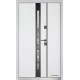 Вхідні двері 506 Nordi Glass Abwehr RAL 7021Т/ВСМ МДФ + Vinorit білий